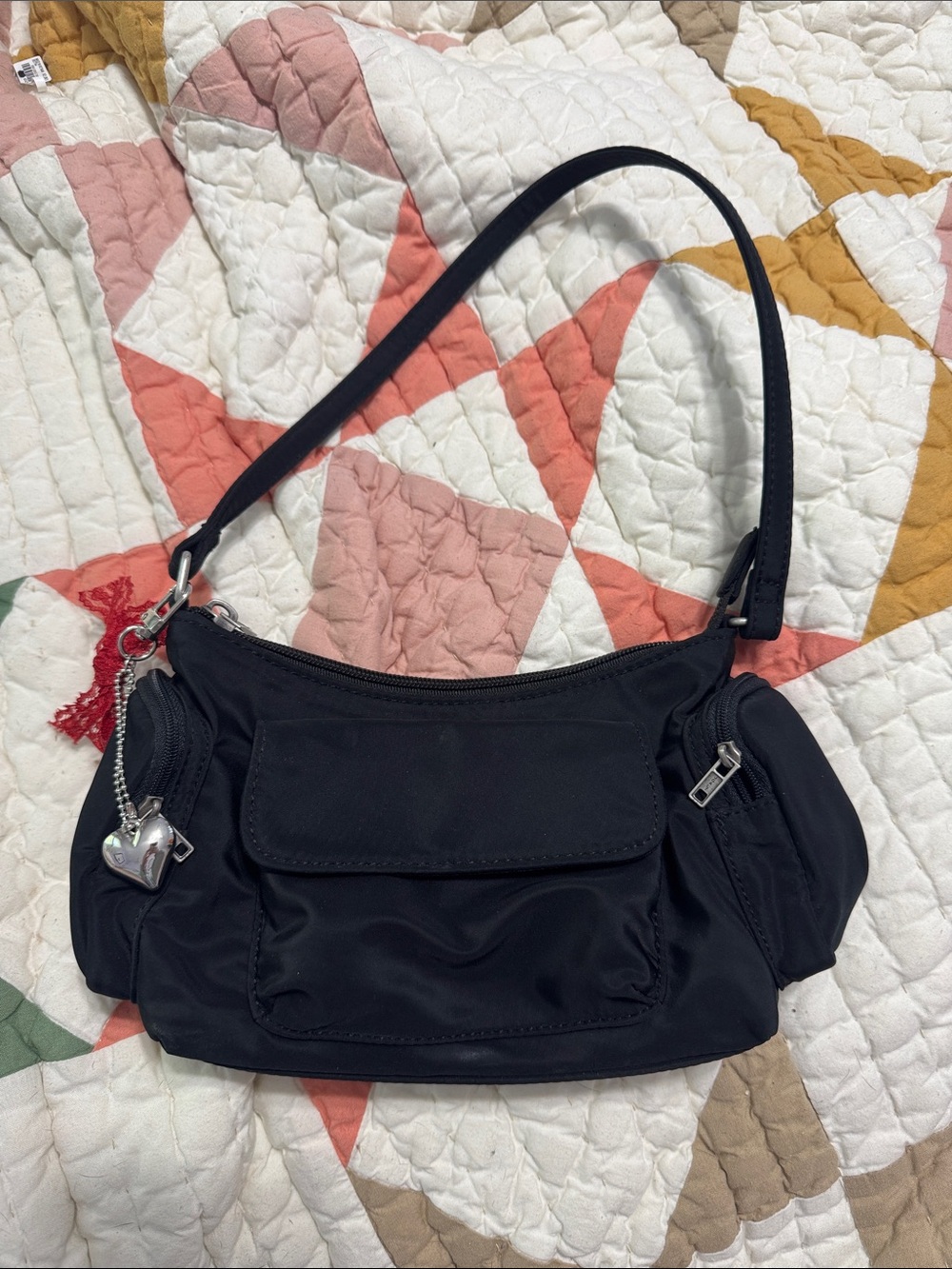 Viral TikTok John Galt Brandy Black Cargo Shoulder Bag + Bag Charm